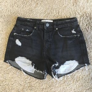 Garage High Waisted Black Shorts